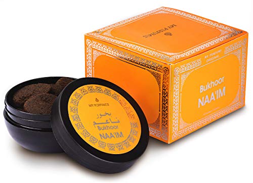 ARABIYAT Oud Bakhoor Naaim Best Arabian بخور العود | Bukhoor Arabic Incense Bricks| Exotic Woody and Musky Oriental Scent Perfect for Prayer and Meditatio (100gm) - size: 100gm