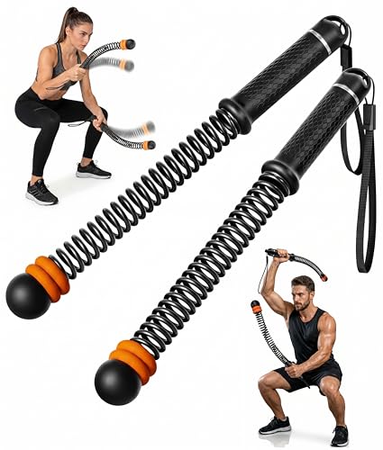2-Pack Weighted Ropeless Battle Ropes, Cordless Battle Rope for Home Gym Workout, Portable HIIT Cardio Equipment for Arm Strength Training and Low-Impact Full Body Exercise for Men & Women