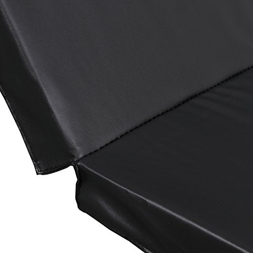 ZenStyle 6' x 2' x 2" PU Leather Exercise Tri-Fold Gym Fitness Mat For Gymnastics, Aerobics, Yoga, Martial Arts - color: Black