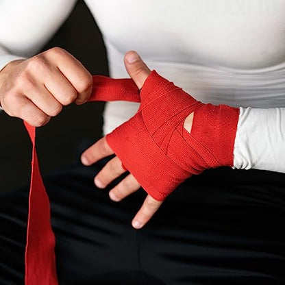 PATIKIL Boxing Hand Wrap Elastic Martial Arts Fist Bandages for Thai Kickboxing - color: Black