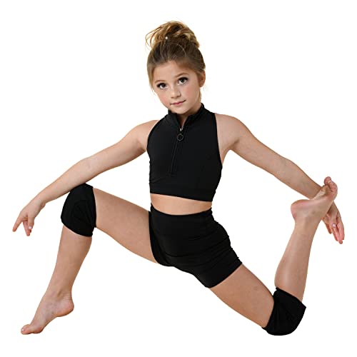 Danz N Motion Cheerleading and Dance Knee Pads - Shock Absorbing Knee Protection - color: Black, size: X-Small