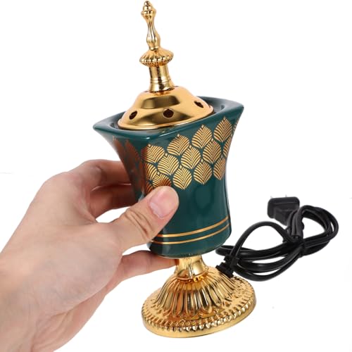 Cabilock Electric Incense Burner Middle Eastern Style Bakhoor Burner Plug-in Censer Holder for Home Decor Meditation Yoga Bedroom Study Kitchen 7.67 X 2.95 X 2.95 in