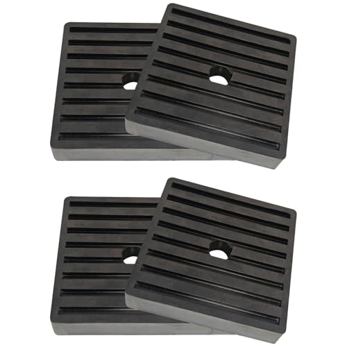 Anti Vibration Pads 4" X 4" X 7/9" Sound Isolation Rubber Heavy Duty Ribbed for Heavy Duty EVA Mechanical, HVAC, Air Compressor, Conditioner, Washer and Dryer, Treadmills Anti-Vibration Isolation Pads