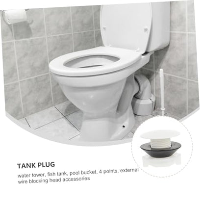 KALLORY Toilet Tank Plug 1/2 Inch Plastic Water Tower Plug Replacement with Airtight Seal for Toilet Tanks Fish Tanks Buckets 2 Pack Bathroom Accessories