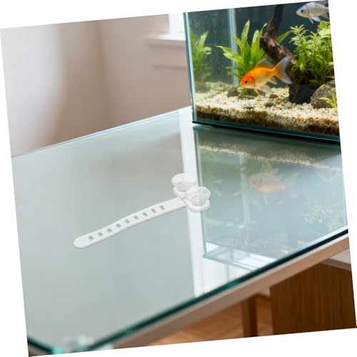Unomor 50pcs Aquarium Suction Cups with Cable Straps for Secure Attachment of Air Hose and Filter Tubes in Fish Tanks, Sturdy Plastic Hose Holders Compatible with Aquarium Planters