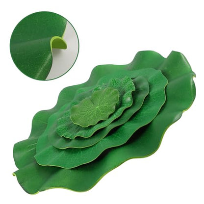 5pcs Simulation Lotus-Leaves Floating Decor Vivid Artificial Lily Pads for Aquarium Garden Decoration Material for Fish Shade Event Display