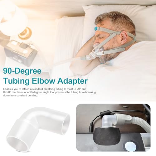 CPAP Elbow Connector, Tubing Elbow Compatible with ResMed AirSense 10, AirCurve 10, and AirStart 10, Resmed 11, 90 Degree Elbow CPAP Hose Adapter Replacement for ResMed 37394, 2 Pack