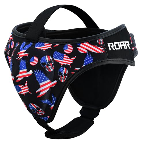 ROAR-INT Wrestling Headgear Men BJJ Ear Guard Protection MMA Grappling Cauliflower Helmet - color: American-Flag (Pack-1)