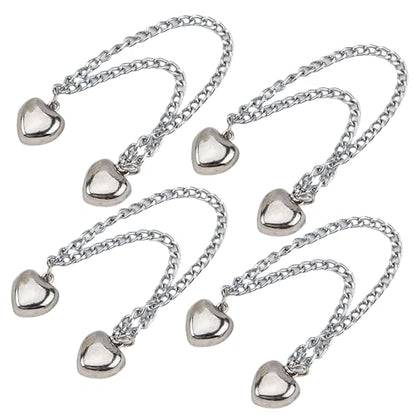 Multifunctional Clothing Clips Hijab Magnets with Chain Shawl Clips Accessories Hijab Magnets Strong Small - size: Heart 4