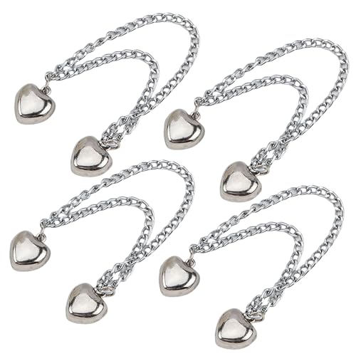 Multifunctional Clothing Clips Hijab Magnets with Chain Shawl Clips Accessories Hijab Magnets Strong Small - size: Heart 4