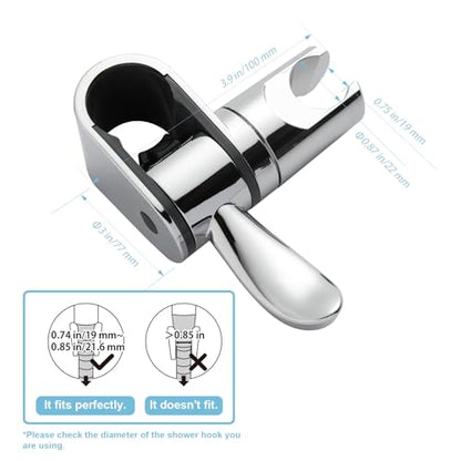 OFFO ADA Handshower Shower Grab Bar Head Holder, Universal Fit 1.25''(32mm) Hand Held Shower Bracket for Handicap Grab Bar, Detachable Bathroom Replacement, 360 Degree Rotation Sprayer Holder, Chrome - size: 1.25“