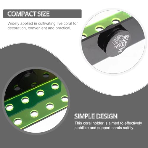 Marine Sources Aquarium Clear Acrylic Coral Frag Plugs Rack Holder SPS Coral Support Seawater Fish Tank Accessories Magnetic (CRB-M-G13) - size: CRB-M-G13