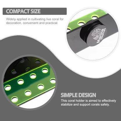 Marine Sources Aquarium Clear Acrylic Coral Frag Plugs Rack Holder SPS Coral Support Seawater Fish Tank Accessories Magnetic (CRB-M-G13) - size: CRB-M-G13
