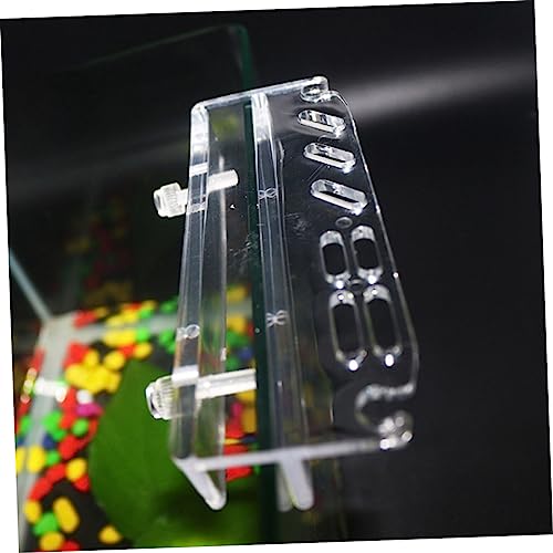 Acrylic Aquarium Tool Holder for Water Plants Grass Maintenance Wall-Mounted Storage Rack Organizer for Fish Tank Cleaning Tools Space-Saving Design Storage