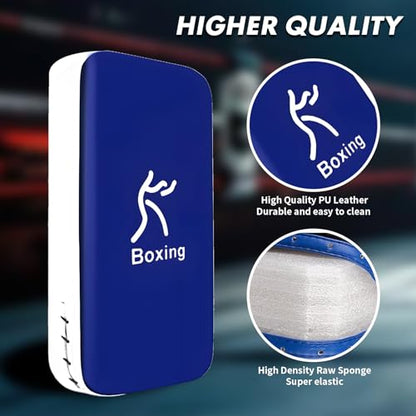 LuiceABC One Karate Taekwondo Boxing Kick Punch Adjustable Soft Shield Durable Training Pad for Boxing, Training and Protecting Your Palm, Wrist and Decreasing The Shock - color: Blue