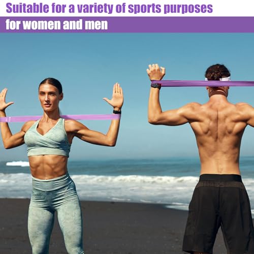 Deekin 20 Pcs Resistance Bands for Women Men 10-115 Lbs 5 Different Resistance Levels Loop Exercise Bands for Leg Working Gym - color: Purple