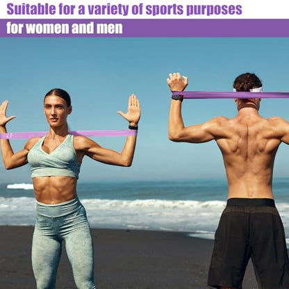 Deekin 20 Pcs Resistance Bands for Women Men 10-115 Lbs 5 Different Resistance Levels Loop Exercise Bands for Leg Working Gym - color: Purple
