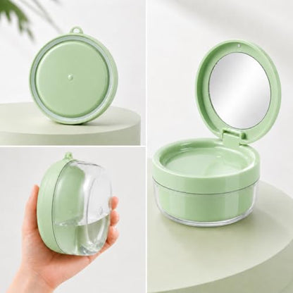 Retainer Soaking Case with Drain Basket, Leak-Proof Denture Bath Box with Magnetic Lid, Portable Cleaning Container for Aligners, Mouth Guard & Night Guard (Green) - color: Green