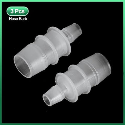 PATIKIL Hose Barb Reducer, 3 Pcs 3/4" to 3/8" Hose ID Connectors Joint Plastic Pipe Fitting Splicer Mender Union Adapter for Air Water Fuel Gas Aquarium, White - size: 3/4" to 3/8"