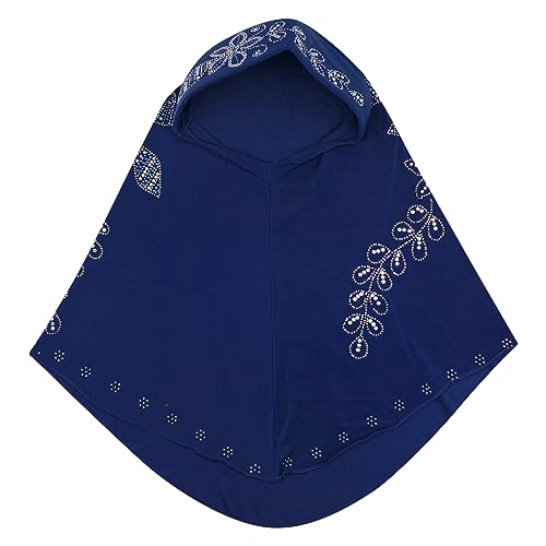 RARITYUS Women Bling Rhinestone Pearl Instant Scarf Muslim Hijab Fashion Shawl Head Wrap Turban Cap with Flower Accent - color: Z Color 7