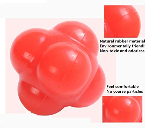 Reaction Ball, Hand-Eye Coordination Training Equipment | 6-Sided Agility Training Ball for Baseball, Soccer, Lacrosse, Basketball, Softball