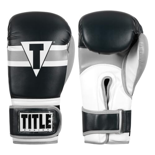 Title Boxing World Bag Boxing Gloves - color: Navy/Grey/White, size: 14 oz
