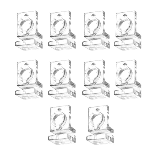 10 Pcs Aquarium Lid Clips, Clear Acrylic Fish Tank Holder Cover Clamps for Rimless Glass Top, Fishtanks Cover, Hoods Decor Fish Tank Accessories - color: Suitable for 5mm