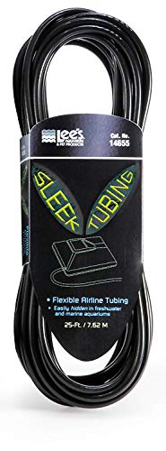 Lee Aquarium & Pet Sleek Airline Tubing in Black - size: 25 Foot-2 pack
