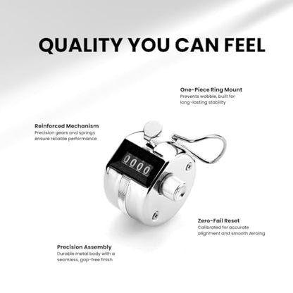 TC-04 Handheld Tally Counter, Digital Pitch Counter Clicker, Mechanical Lap Counter, Taiwan Made Heavy Duty Counter - size: 1-Pack
