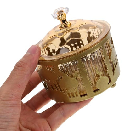 ABOOFAN Ramadan Trays with Lid 3pcs Round Eid Serving Tray Eid Mubarak Plates Food Storage Container Cookie Candy Pastry Dessert Eid Ramadan Decoration for Home