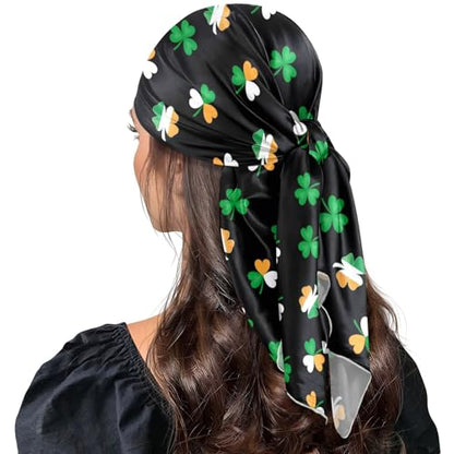 Head Scarf for Women,35" Large Square Hair Scarves Bandana Fashion Neck Scarf - color: Color 4