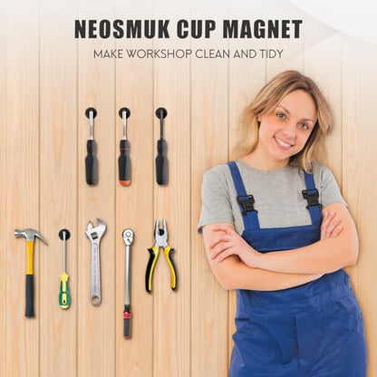 Neosmuk Black Magnets with Screws,130lbs+ Heavy Duty Rare Earth 4 Pack - color: Black, size: 130 lb