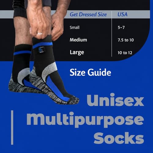 Waterproof Socks for Men & Women | Breathable 3-Layer Hiking Cycling Outdoor Socks | Wudhu Socks - size: Small