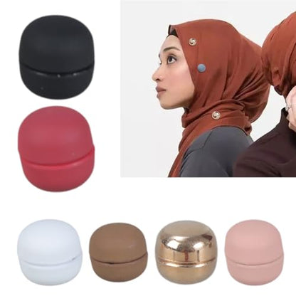 6 Pairs Hijab Fasteners Scarf Clip Buttons Magnet Brooch Collar Cufflink Hijab Scarf