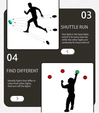 Sports Agility Lights Training Kit, Quick Response Training Lights Sports Reaction Lights, Sports Reaction Training Lights Speed for Athletes, Trainers & Fitness Trainers(6) - size: 6