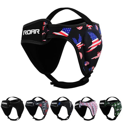 ROAR-INT Wrestling Headgear Men BJJ Ear Guard Protection MMA Grappling Cauliflower Helmet - color: American-Flag (Pack-1)