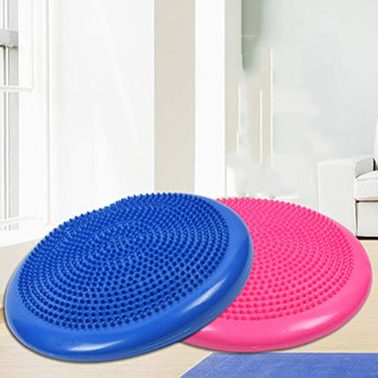 Haofy Inflatable Yoga Mat, PVC Balance Exercise Disc with Soft Flexible Material, for Fatigue Reduction and Health Improvement, 330mm x 330mm x 10mm - color: Blue
