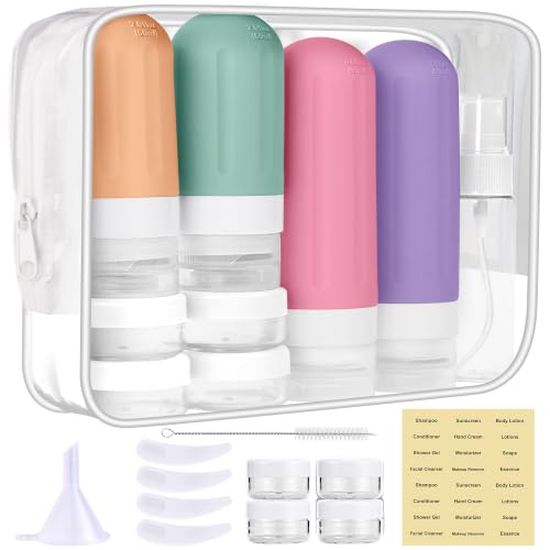 Travel Bottles for Toiletries 18Pack Containers Travel Size Toiletries - color: Green