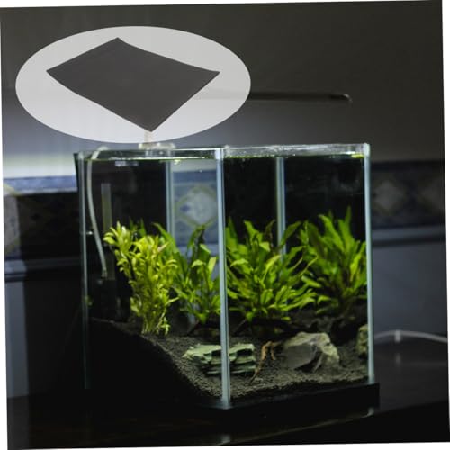 Totority 2pcs Nonslip Aquarium Bottom Mat Thickened Fish Tank Pad Cushioning Mat for Reptiles and Fish Tanks and Lightweight Black Pad