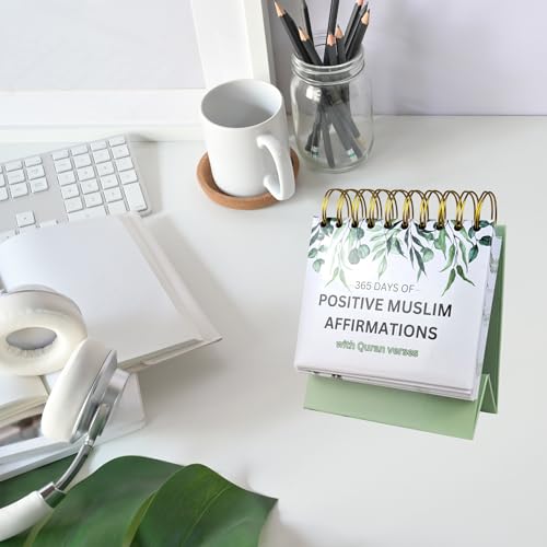 Islamic Positive Affirmations with Quran Verses, Islamic Affirmation Cards with Stand, Muslim Affirmations, Islamic Daily Flip Calendar, Islamic Home & Desk Decor, Ramadan Decor, Ramadan & Eid Gift