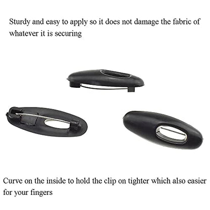3.7cm Length Hijab Pins Smooth Surface Sharp Bear Force Pin Prevent Ripping Reliable Clips Hold Sturdy Durable Plastic Safety Pins Black 14 PCS for Muslim Saree Chiffon Scarf Jersey Blouses - size: Black-3.7cm 14Pcs