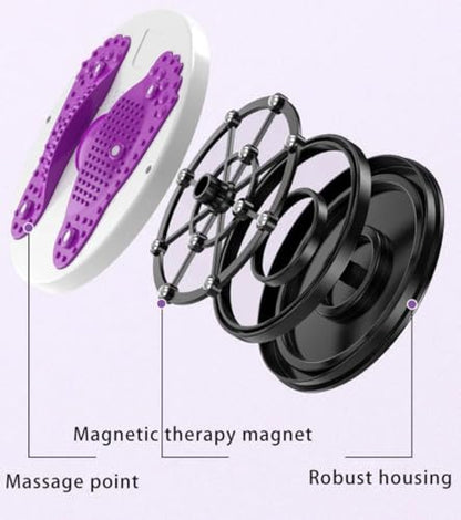 Waist Twisting Disc Unisex Waist Trainer Abdominal Exercise Foot Massage Plate Workout Home Gym Body Building Weight Loss Fitness Equipment - color: Glass Green
