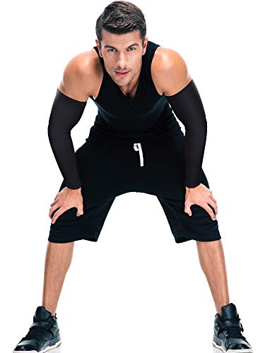 Bememo 12 Pairs UV Sun Protection Arm Sleeves for Men Women to Cover Arms Cooling Ice Silk Breathable Compression Sleeves for Men Golf Outside Sports Work