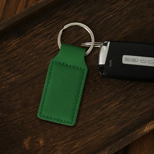 LaserGram Personalized Rectangle Keychain, Allah 2 (Green) - color: Green