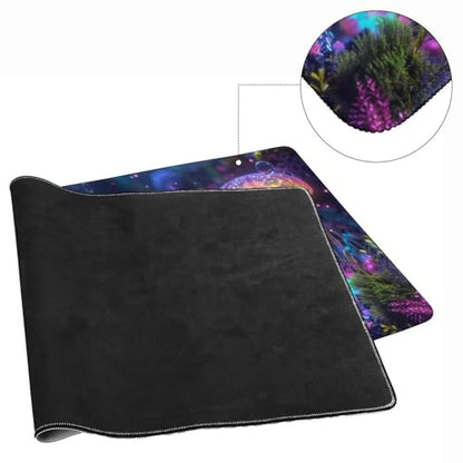 KeKee Colorful Sea Aquarium Neon Jellyfish Octopus Mushrooms Large Mouse Pad Gaming Mousepad Desk Pad for Keyboard and Mouse Mat Non-Slip Base 40x90cm, Style - size: 40x90cm