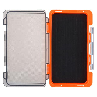 Fishing Tackle Box Slit Foam Case, Super Slim Fishing Lures Jig Box Hooks Spinners Spoons Storage Tackle Tray, (6.8 * 3.8 * 0.8inch) (Orange) - color: Orange