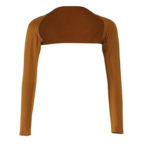 LoveinDIY Full Arm Sleeves Shrug Hijab Ramadan Islamic Stretchy Modal One Piece - color: Brown