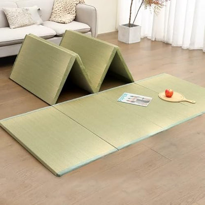 Tatami Floor Mat,Beneficial for Shoulders and Back Natural Grass,Foldable Japanese Tatami Mat,Suitable for Sleeping Meditation Yoga and Zen Practices Tatami Mattress(Size:90x200x3.5cm) - size: 90x200x3.5cm
