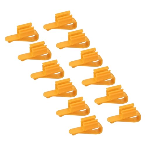Fish for Tank Mounting Clip, Adjustable Hose Clamp Mounting Clip Water Pipe Hose Holder for 0.3"-1" Dia Tube, (Orange, 12Pcs), Intended for Aquarium Air Pump/Pipe Organizer - color: Orange