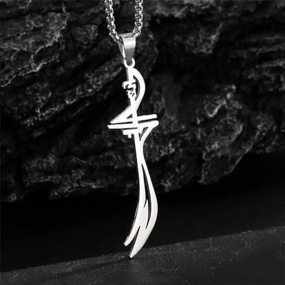 Classic Stainless Steel Islamic Muslim Zulfikar Imam Ali Sword Pendant Necklace for Men Women Fashion Lucky Religious Jewelry